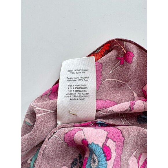 Aritzia WILFRED Cambrai Brown Matte Crepe Bell Sleeve Cropped Blouse, Size XXS - Picture 9 of 10